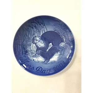 Bing & Grondahl Mors Dag 2004 piatto blu lontra e bambini 5,75" - Foto 1 di 5