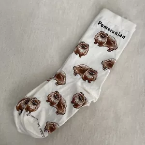 NWT For Bare Feet Originals POMERANIAN Dog Socks U.S.A. RARE Unisex CUTE - Picture 1 of 7