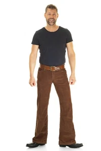 Comycom Herren Cord Bootcut Hose braun - Bild 1 von 9