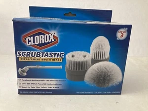 CLOROX Scrubtastic Set of 3 Replacement Brush Heads New In Box  - Picture 1 of 7