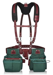 NUTUCH Nylon and Leather Tool Belt with Suspender | Electrician Tool Belts - Picture 1 of 13