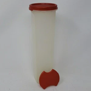 Tupperware Modular Mates Spaghetti Container 1661 Round Red Lid 1607 with Insert - Picture 1 of 8