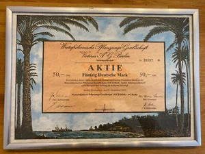 Westafrikanische Pflanzungs-Gesellschaft VICTORIA AG Berlin 50 DM Nr. 38887 1985 - Bild 1 von 1