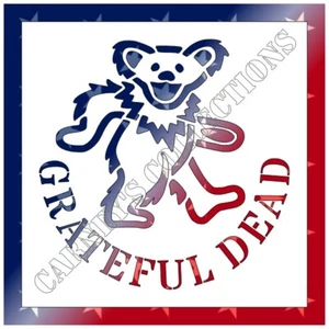 12"x12" Clear Plastic Stencil - Grateful Dead (ROA62)***** - Picture 1 of 2