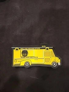 Third Man Records Label rollende Schallplatte Laden Magnetbuchse weiße Streifen Detroit - Bild 1 von 7