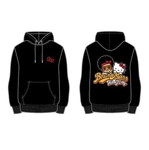 BRUNO MARS Sanrio HELLO KITTY Hoodie Parker Size L Long Sleeve Black from Japan - Picture 1 of 3
