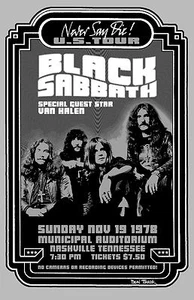 Póster de la gira Black Sabbath 1975 - Imagen 1 de 1