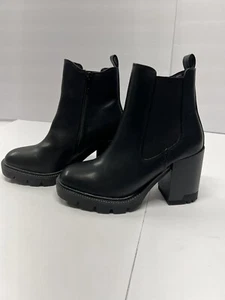 Madden Girl WMNs Sutton schwarze Chelsea-Stiefel mit seitlichem Reißverschluss Größe 8 neu ohne Karton - Bild 1 von 10