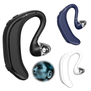 Business Earphone Bluetooth Earpiece Single Ear Hook Headsets for Android iOS - Picture 1 of 17