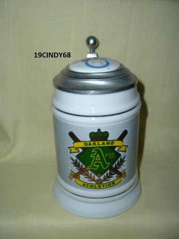 OAKLAND A'S MAJOR LEAGUE BASEBALL COLLECTORS BEER MUG STEINBY DRAM TREE Cover