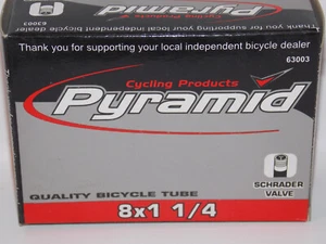 Pyramid 8 x 1-1/4" Scooter Bike Inner Tube Schrader Valve 63003 - Picture 1 of 3