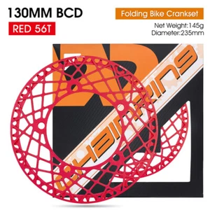 WEST BIKING Bike Bicycle Chainring Single 53/56/58T Folding Tooth Plate 130BCD - Picture 1 of 18
