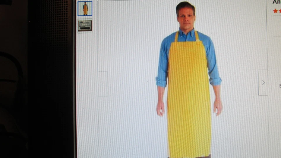 ANSELL 951925 56-801 Bib Apron Yellow 45 In. L Universal