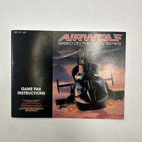 Airwolf Manuale Istruzioni Solo Nintendo NES!