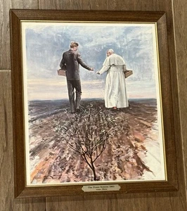 The Peace Sowers JFK John F Kennedy & Pope John XXIII 14x12 Walter Molino Framed - Picture 1 of 7