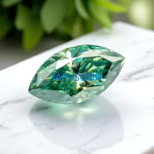 1~3Ct Moissanite Stone Blue Green Marquise Cut VVS1 Loose Gemstones &GRA Jewelry - Picture 1 of 5