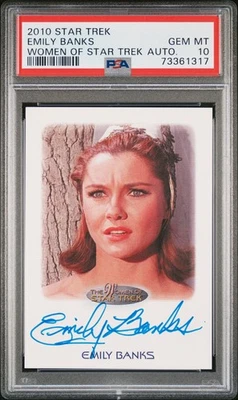 2010 Star Trek Women Of Star Trek Autograph Emily Banks Barrows LE Auto PSA 10 - Image 1 of 2