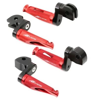 红色 MFP Rear Rider Foot Pegs 1 英寸扩展器 适用于 Vmax 1700 09-13 14 15 16 17 — 第 1/4 张图片