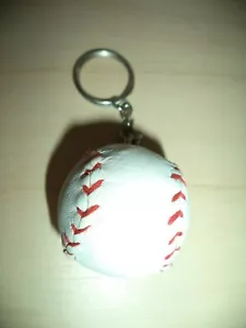 LEATHER LIKE BASEBALL KEYCHAIN - Picture 1 of 2