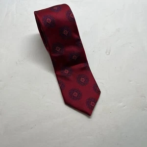 Corbata Ted Baker para hombre roja estrecha seda geométrica - Imagen 1 de 14