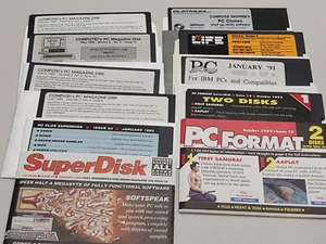 Vtg Computing 5.25" Diskettes PC Plus SuperDisk PC Format Compute!'s PC Life - Picture 1 of 2