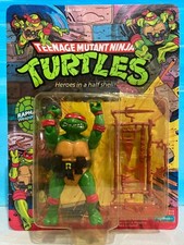 1990 RAPHAEL 44 BACK CARD MOC Teenage Mutant Ninja Turtles Playmates TMNT VINTAG
