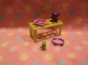 Barbie Doll Chelsea Kelly Dollhouse Kids Table & Toy Bear Accessory Set! Cute - Picture 1 of 1