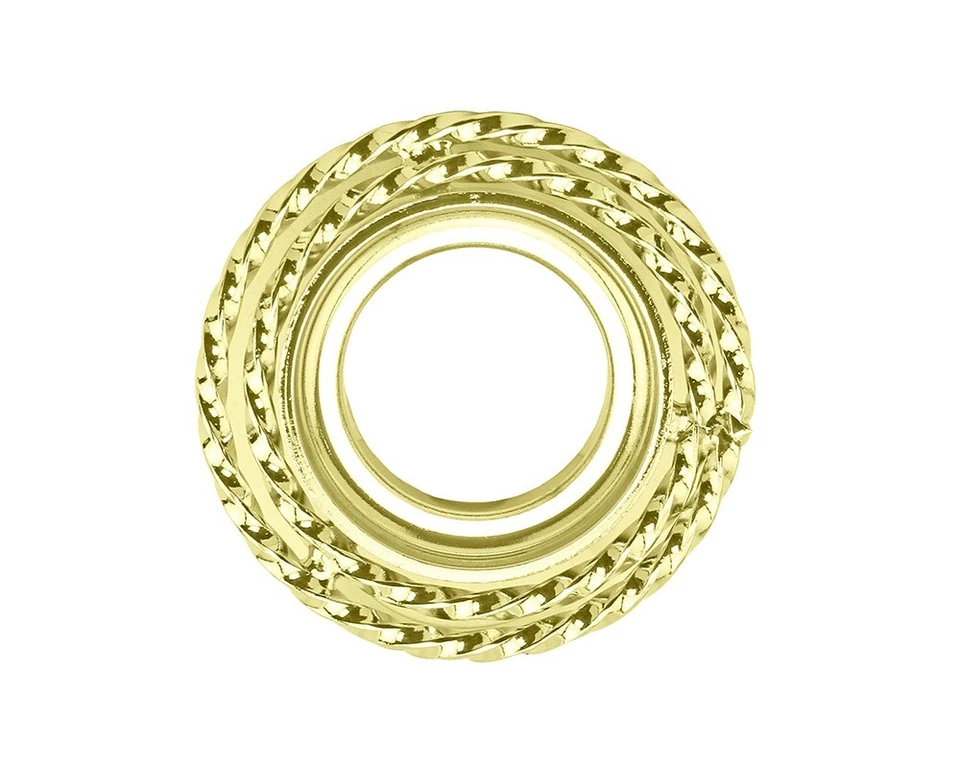 F&R LOWRIDER Bicycle SQUARE DOUBLE Twisted BICYCLE STEEL HEADSET CUP GOLD - Image 1 of 1