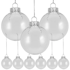 Set of 12 Christmas Balls with Lids for DIY Decorating and Home Ornamentation - Picture 1 of 12