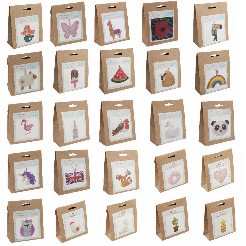 Trimits Kit Feltro Cucito Decorazione da Appendere Perfetto per Bambini/Principianti Fai da Te