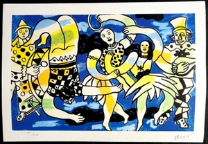 Fernand Léger 'Circus' Lithograph COA Original Numbered Signature Stamp - Picture 1 of 11