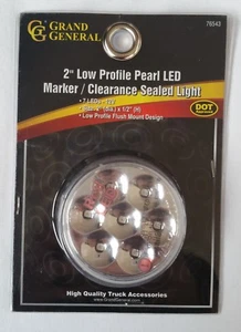 NIP Grand General 2" Low Profile Pearl LED Marker / Clearance light Red #76543 - Picture 1 of 2