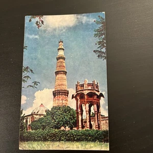 KUTAB MINAR - DELHI, INDIA VINTAGE UNUSED POST CARD - Bild 1 von 3