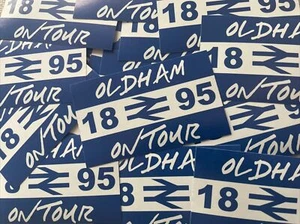 25 x Oldham Athletic FC Stickers - Flag Scarf Badge OAFC - Picture 1 of 2