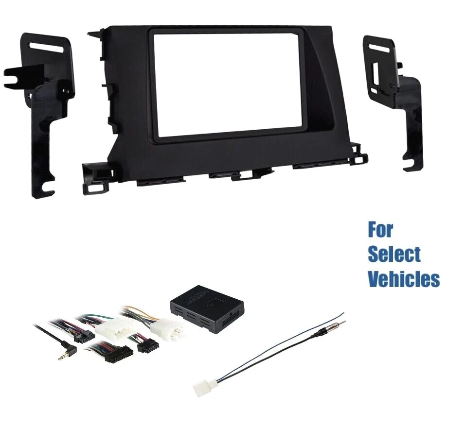 双 Din 汽车立体声收音机仪表板套件电线适用于 2014 - 2019 年丰田 Highlander 带 JBL — 第 1/1 张图片