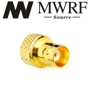Straight Gold-plated BNC Female to SMA Male RF Connector (US Stock; Fast ship) - Picture 1 of 2