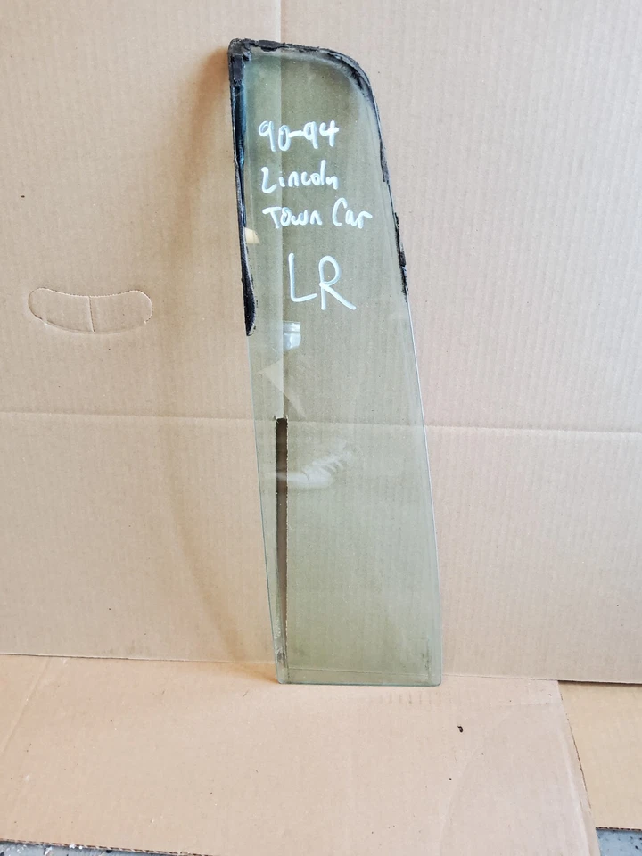 Lincoln Town Car Towncar 1990-1994 conductor ventana de ventilación trasera izquierda vidrio OEM Foto 1 de 1