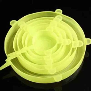 6pc Silicone Stretch Lids Reusable Durable Food Storage Lids For Bowls Lid Cover - Picture 1 of 2