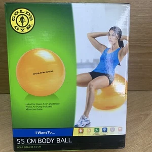 Gold's Gym 55 CM Exercise Body Ball Orange - Picture 1 of 3