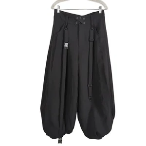 NEV STUDIO Pantalones Cónicos Sueltos Recortados Globo Negro Talla Grande - Imagen 1 de 13