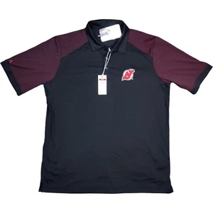 Antigua New Jersey Devils Poloshirt Herren Large schwarz Freizeit feuchtigkeitsableitend - Bild 1 von 8