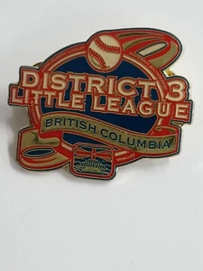 LITTLE LEAGUE BASEBALL - DISTRICT 3 LITTLE LEAGUE BRITISH COLUMBIA CANADA PIN. - Picture 1 of 3
