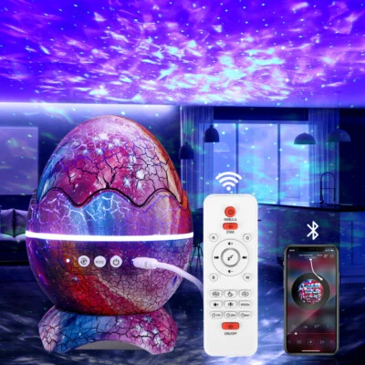 Dinosaurier Eier LED Sternenhimmel Projektor Galaxy Musik Nachtlicht Bluetooth - Bild 1 von 4
