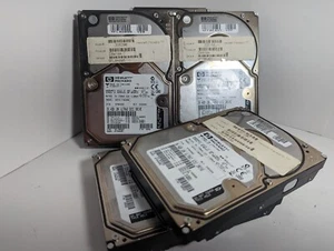 5x Hewlett Packard 36.4GB SCSI Unidad ULTRA3 10RPM HDD DDYS-T36950 07N4602 Read! - Picture 1 of 8