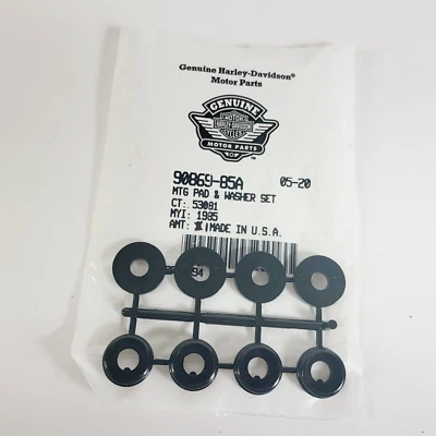 Genuine Harley Touring Luggage Rack 4 Pieces Mounting Pad & Washer Set 90869-85A - Image 1 of 4