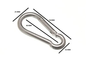 Porte-Ressort Mousqueton 5mm 3/16 BZP Paquet Taille 12 - Picture 1 of 1