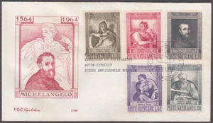 VATICANO Sc #387-91.0 FDC VARIOS RETRATOS BÍBLICOS por MICHELANGELO - Imagen 1 de 1