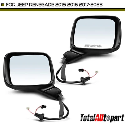 Espejo retrovisor eléctrico negro con calefacción para Jeep Renegade 2015-2023 lado del conductor y del pasajero Foto 1 de 4