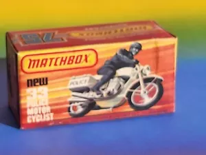 (ORIGINAL BOX ONLY! NO TOY) Diecast 1972 Matchbox Superfast N.33 POLICE MOTOR C. - Foto 1 di 5