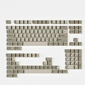 140 Keys Retro Gray Russian Root UTA95 PBT Keycaps Cherry Profile Key Caps Set - Picture 1 of 11
